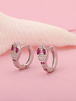 GIVA - Sterling Silver Red-Eyed Serpentine Earrings For Women And Girls