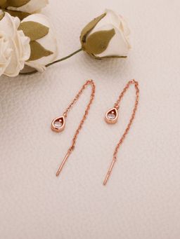 GIVA - Sterling Silver Rose Gold Pear Drop Earrings For Women And Girls