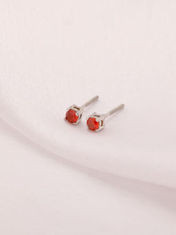 GIVA - Sterling Silver Mini Maroon Stud Earrings For Women And Girls