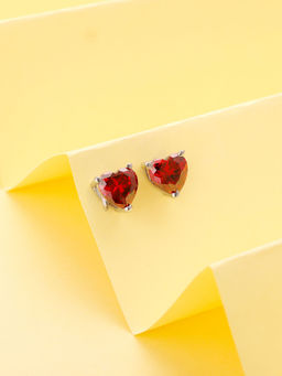 GIVA - Sterling Silver Valentine Heart Stud Earrings For Women And Girls