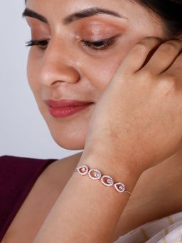 GIVA - Sterling Silver Rose Gold Perfection Bracelet For Women And Girls