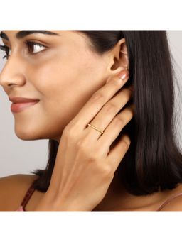 GIVA - Sterling Silver Golden Beautiful Dream Ring for Womens and Girls