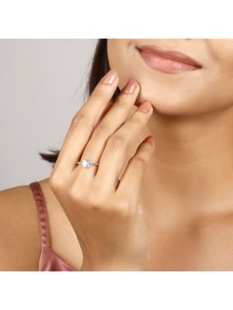 GIVA - Sterling Silver Zircon Classic Twisted Ring for Womens and Girls