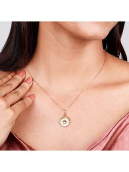 GIVA - Sterling Silver Golden Beam of Light Pendant with Link Chain for Women and Girls
