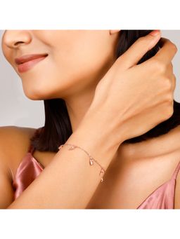 GIVA - Sterling Silver Rose Gold Secure Love Bracelet for Womens and Girls