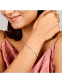 GIVA - Sterling Silver Zircons Rhombus Bracelet for Womens and Girls