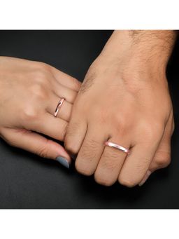 GIVA - Sterling Silver Rose Gold Lover's Paradise rings for Couples