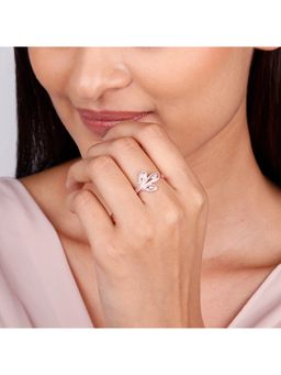 GIVA - Sterling Silver Rose Gold Clover Ring for Womens and Girls