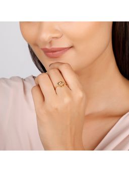 GIVA - Sterling Silver Golden Knotty Love Ring for Womens and Girls