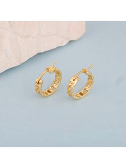 GIVA - Sterling Silver Golden Linked In Love Earrings for Womens and Girls