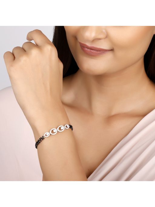 GIVA Sterling Silver Perfection Mangalsutra Bracelet for Womens and Girls