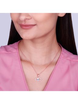 GIVA - Sterling Silver Rose Gold Bat An Eyelash Pendant with Link Chain for Womens and Girls