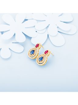 GIVA - Sterling Silver Golden Elegant Royalty Earrings for Womens and Girls