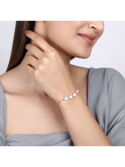 GIVA - Sterling Silver Rose Gold Perfect-Pear Bracelet for Womens and Girls