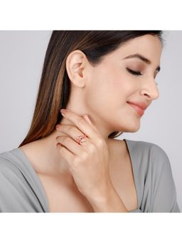 GIVA - Sterling Silver Rose Gold Diving Beluga Whale Ring for Womens and Girls