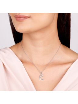 GIVA - Sterling Silver Playful Dolphin Pendant with Link Chain for Womens and Girls