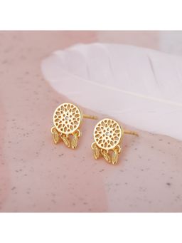 GIVA - Sterling Silver Golden Dreamcatcher Earrings for Women and Girls