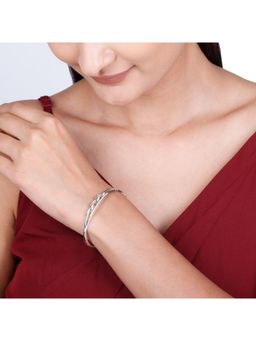 GIVA - Sterling Silver Leaf Centrepiece Bracelet for Womens and Girls