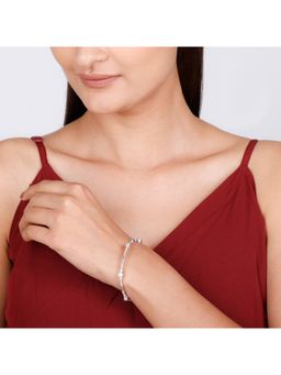 GIVA - Sterling Silver Beaded Bangle for Womens and Girls