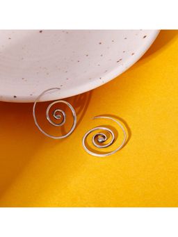 GIVA - Avni by GIVA Oxidised Silver Swirling Earrings for Womens and Girls