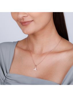 GIVA - Sterling Silver Rose Gold Enveloped in Love Pendant with Link Chain for Womens and Girls