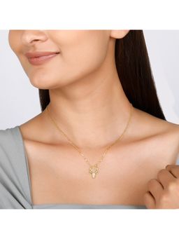 GIVA - Sterling silver Golden Delicate Deer Necklace for Womens and Girls