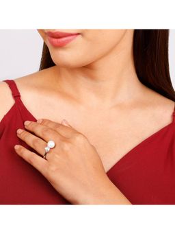GIVA - Sterling Silver Pearl Stone Ring for Women and Girls