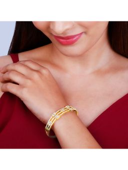 GIVA - Sterling Silver Shruti Hasan Golden Festive Bling Bracelet for Womens and Girls