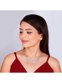 GIVA - Sterling Silver Sparkling Solitaire Layered Necklace for Womens and Girls