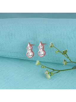 GIVA - Sterling Silver Two Oval Shape Stone Studs for Womens and Girls