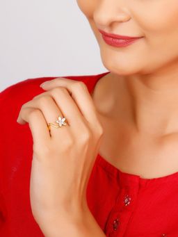 GIVA - Sterling Silver Golden Lily Ring for Women and Girls