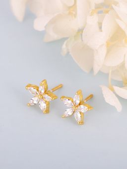 GIVA - Sterling Silver Golden Lily Earrings for Women and Girls