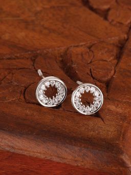 GIVA - Sterling Silver Hollow Zircon Studded Earrings for Women and Girls