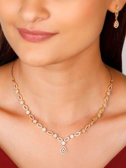 GIVA - Sterling Silver Golden Zircon Shine Elegant Set for Women an Girls