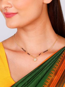 GIVA - Sterling Silver Golden Kivar Mangalsutra for Women and Girls