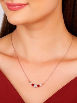 GIVA - Sterling Silver Rose Gold True Colours Necklace for Women and Girls