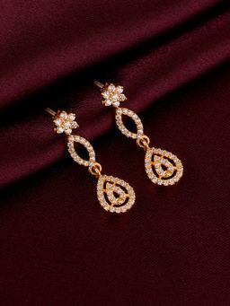 GIVA - Sterling Silver Golden Zircon Shine Elegant Earrings for Women and Girls