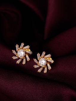 GIVA - Sterling Silver Golden Swirl Earrings for Women and Girls