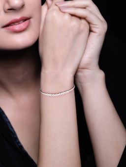 GIVA - Sterling Silver Studded Zircon Elegance Bracelet for Women and Girls