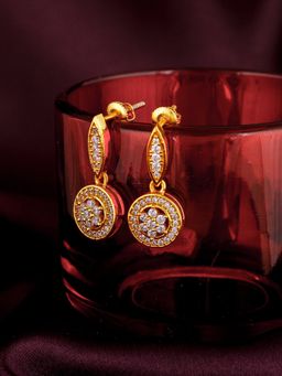 GIVA - Sterling Silver Golden Glow Dangling Earrings for Women and Girls