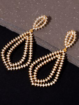 GIVA - Sterling Silver Golden Dangling Chandelier Earrings for Women and Girls