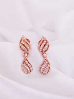 GIVA - Sterling Silver Rose Gold Flames of Love Earrings for Women and Girls