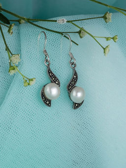 GIVA - Sterling Silver Contemporary Pearl Earrings for Womens and Girls