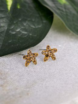 GIVA - Sterling Silver Brown Blinking Star Stud Earrings for Womens and Girls