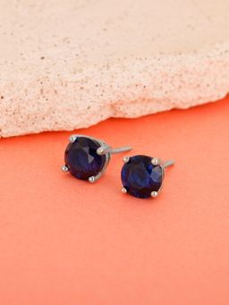 GIVA - Sterling Silver Ocean Blue Stud Earrings for Womens and Girls