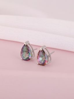 GIVA - Sterling Silver Iridescent Stud Earrings for Womens and Girls