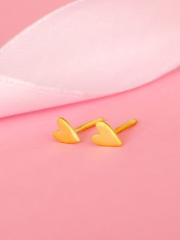 GIVA - Sterling Silver Golden Have My Heart Earrings for Womens and Girls