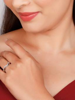 GIVA - Sterling Silver Layered Heap Ring for Womens and Girls