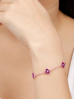 GIVA - Sterling Silver Rose Gold Hawa Mahal Bracelet for Womens and Girls