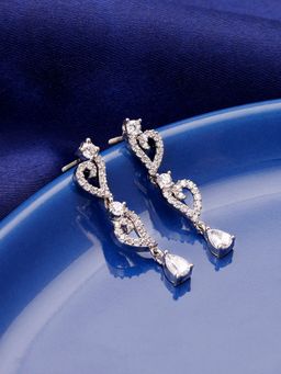 GIVA - Sterling Silver Sparkling Love Story Earrings for Womens and Girls